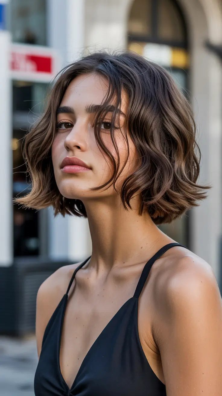 up to date spring short hairstyles 2026 City-Chic Tousled Bob With Gentle Volume
