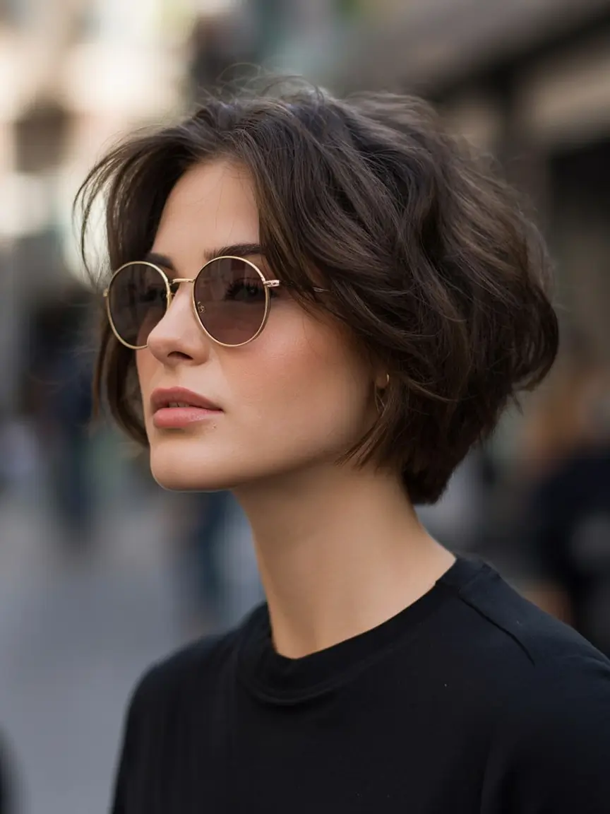 up to date spring short hairstyles 2026 Short Layered Bob With Soft Street-Style Attitude