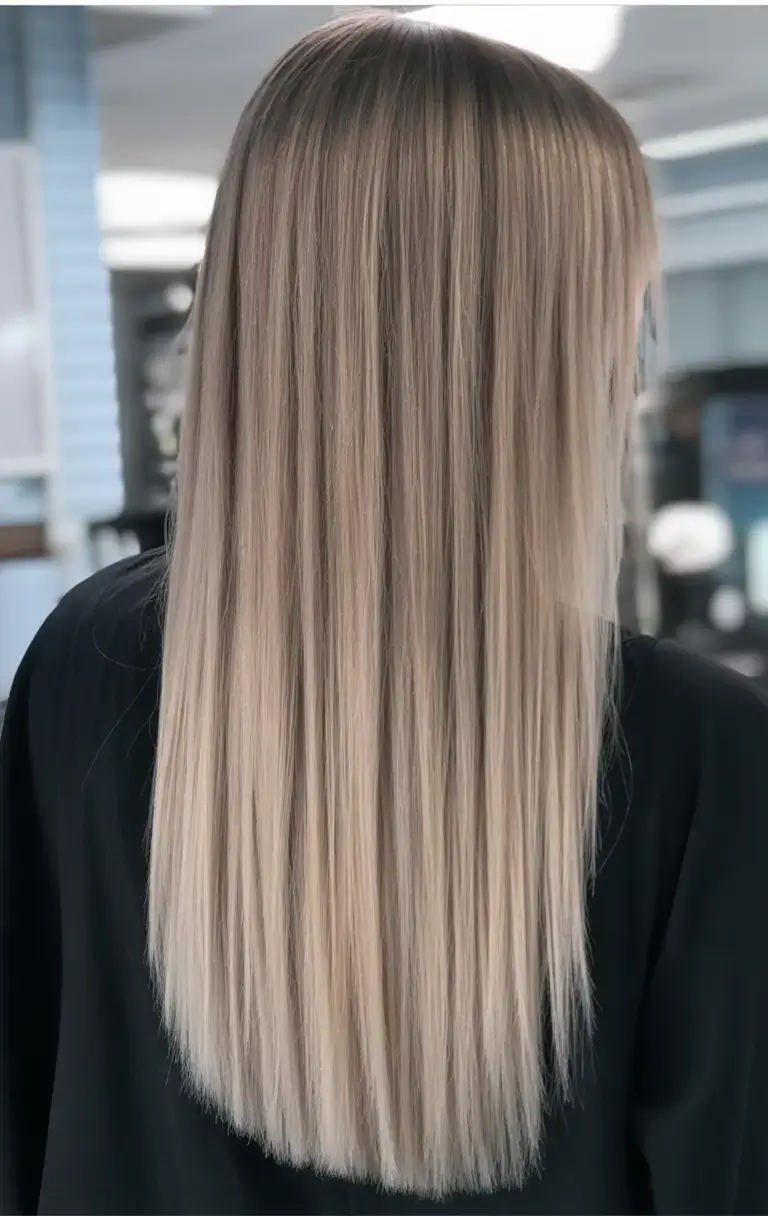 vibrant spring blonde hair color 2026 Cool Champagne Blonde Glass Hair