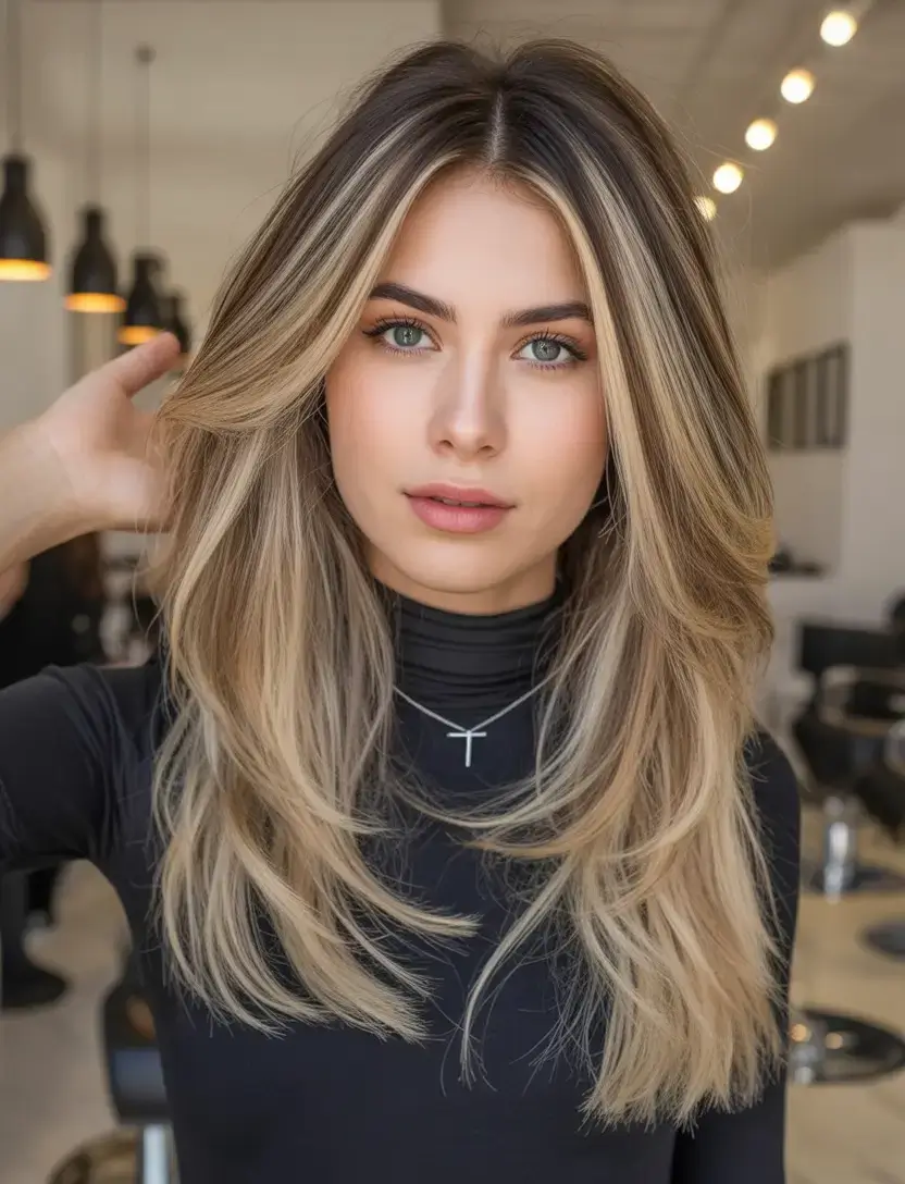 vibrant spring blonde hair color 2026 Rooted Beige with Luxe Contour Layers