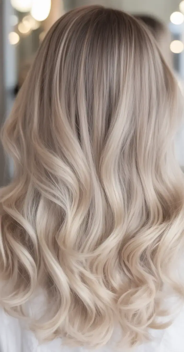 vibrant spring blonde hair color 2026 Smoky Pearl Waves