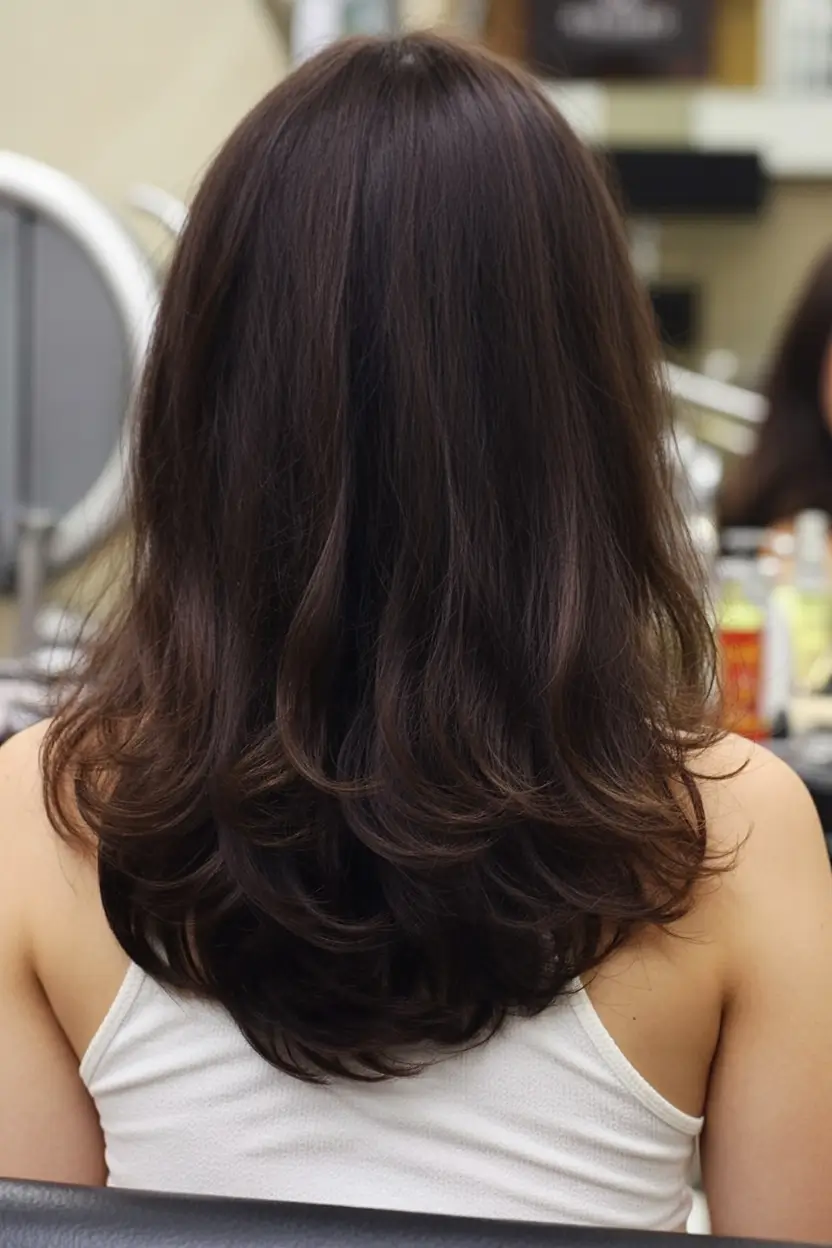 vibrant spring mid length haircut 2026 Glossy Layers With a Soft Spring Curve