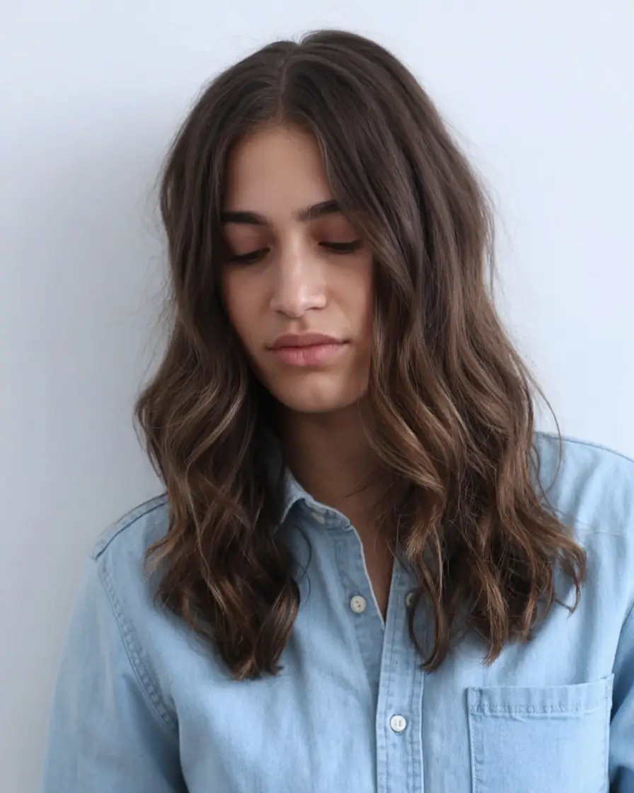 vibrant spring mid length haircut 2026 Relaxed Mid-Length Waves With Natural Texture