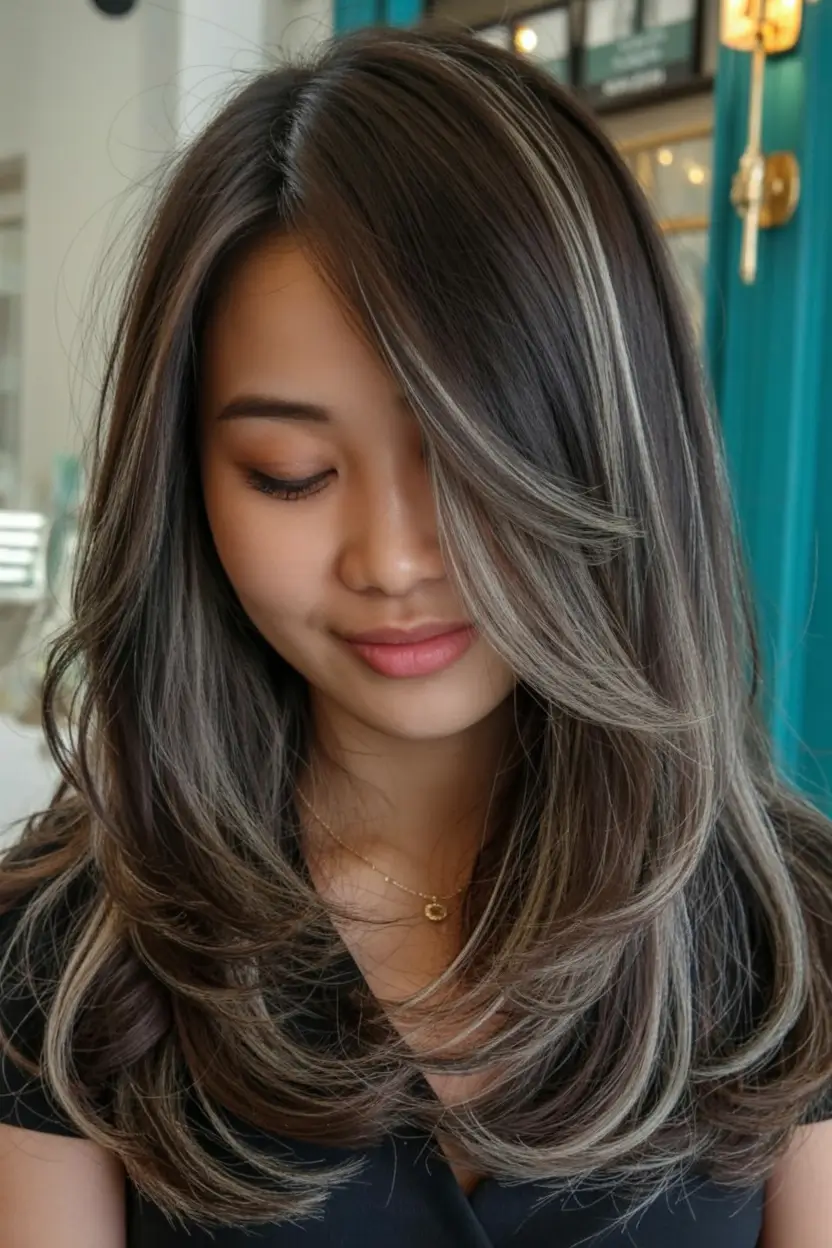 vibrant spring mid length haircut 2026 Dimensional Layers With High-Contrast Highlights