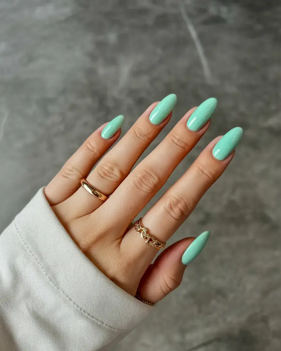 vibrant spring nail design 2026 Mint Condition