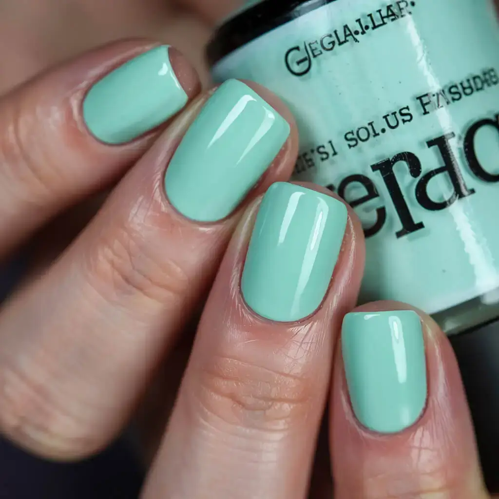 april nails colours spring 2026 Soft Mint Classic Nails for a Clean Spring Look