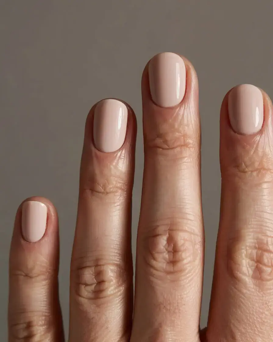 april nails colours spring 2026 Minimal Nude Short Nails for a Clean Look