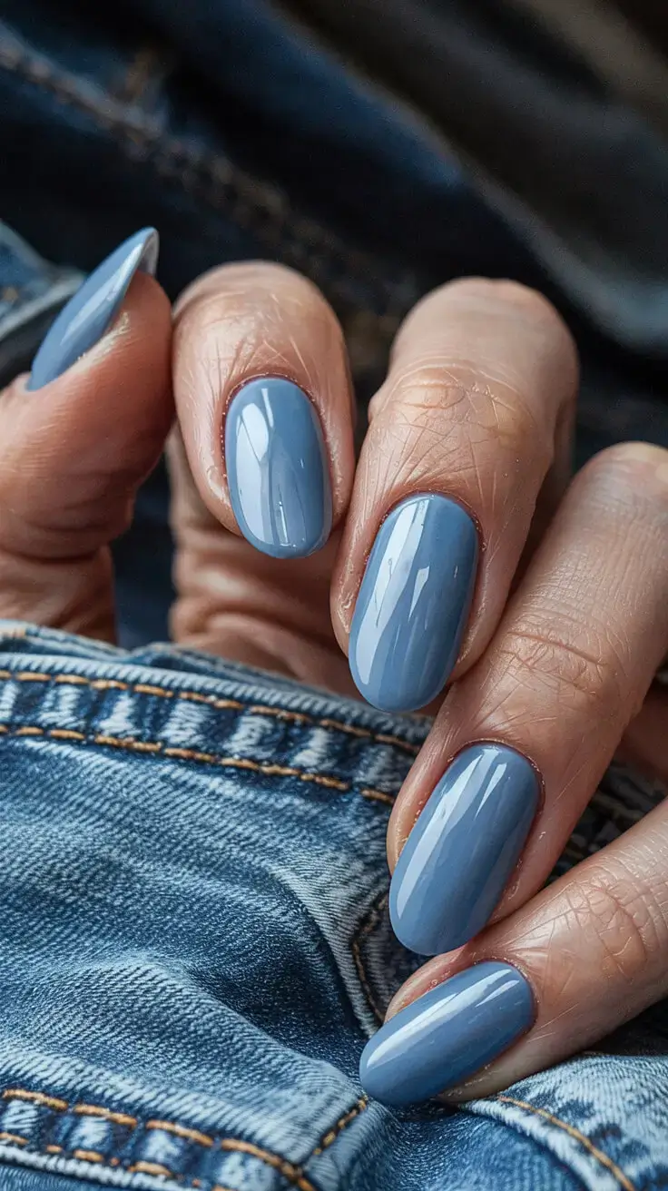 april nails colours spring 2026 Dusty Blue Elegance for Everyday Wear