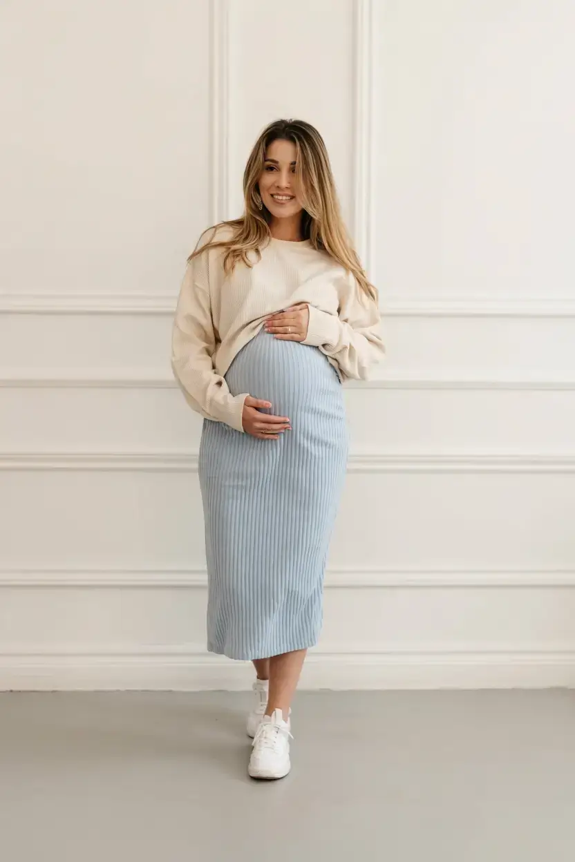 april outfits ideas spring 2026 Cozy Pastels and Soft Knit Skirts for Gentle Spring Days