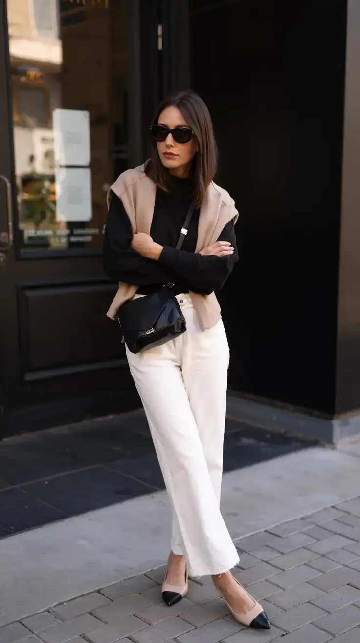 april outfits ideas spring 2026 Neutral Layers and Tailored Trousers for Modern City Style