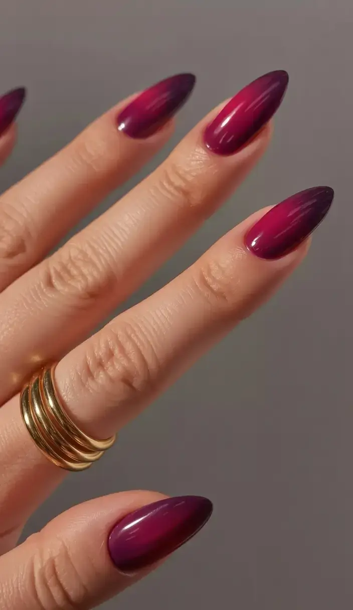beautiful spring aura nails 2026 Deep Berry Aura Nails for a Bold Spring Statement