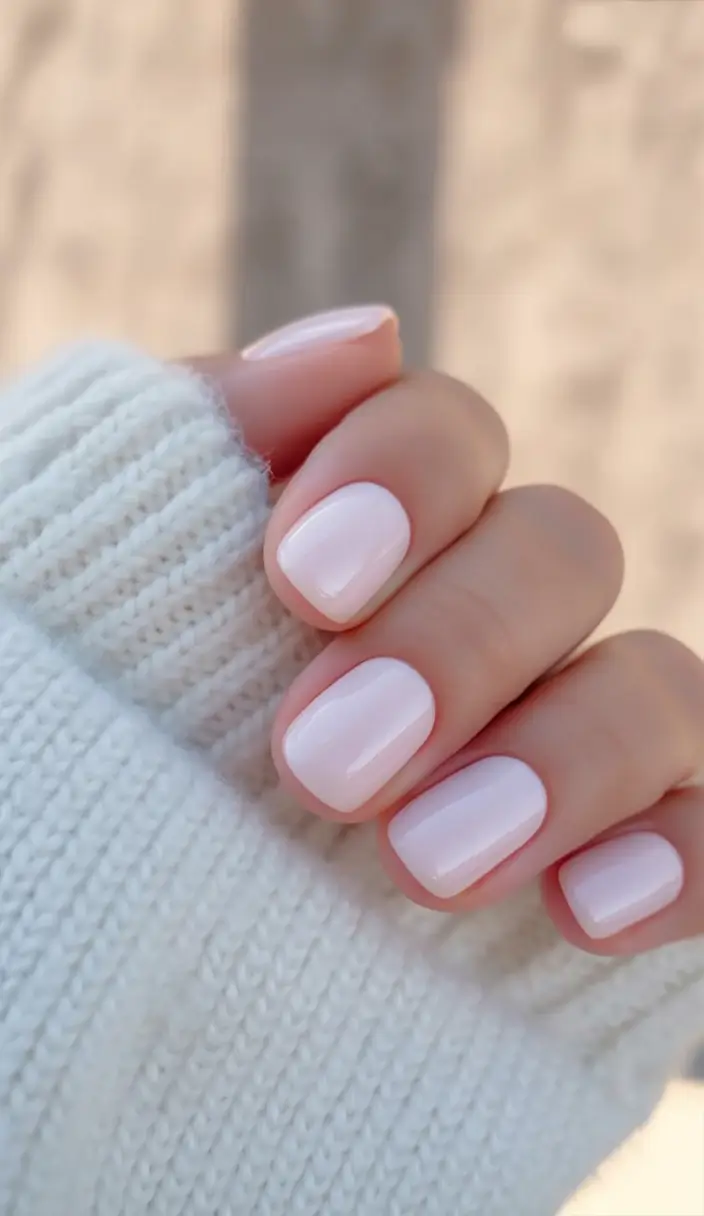 cozy short spring nails 2026 Milky Cloud Nails for a Clean Spring Reset