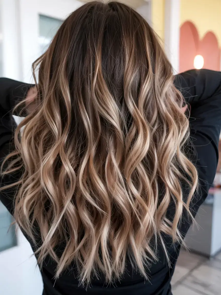 creative spring balayage hair color ideas 2026 Soft Beige Balayage with Lived-In Texture