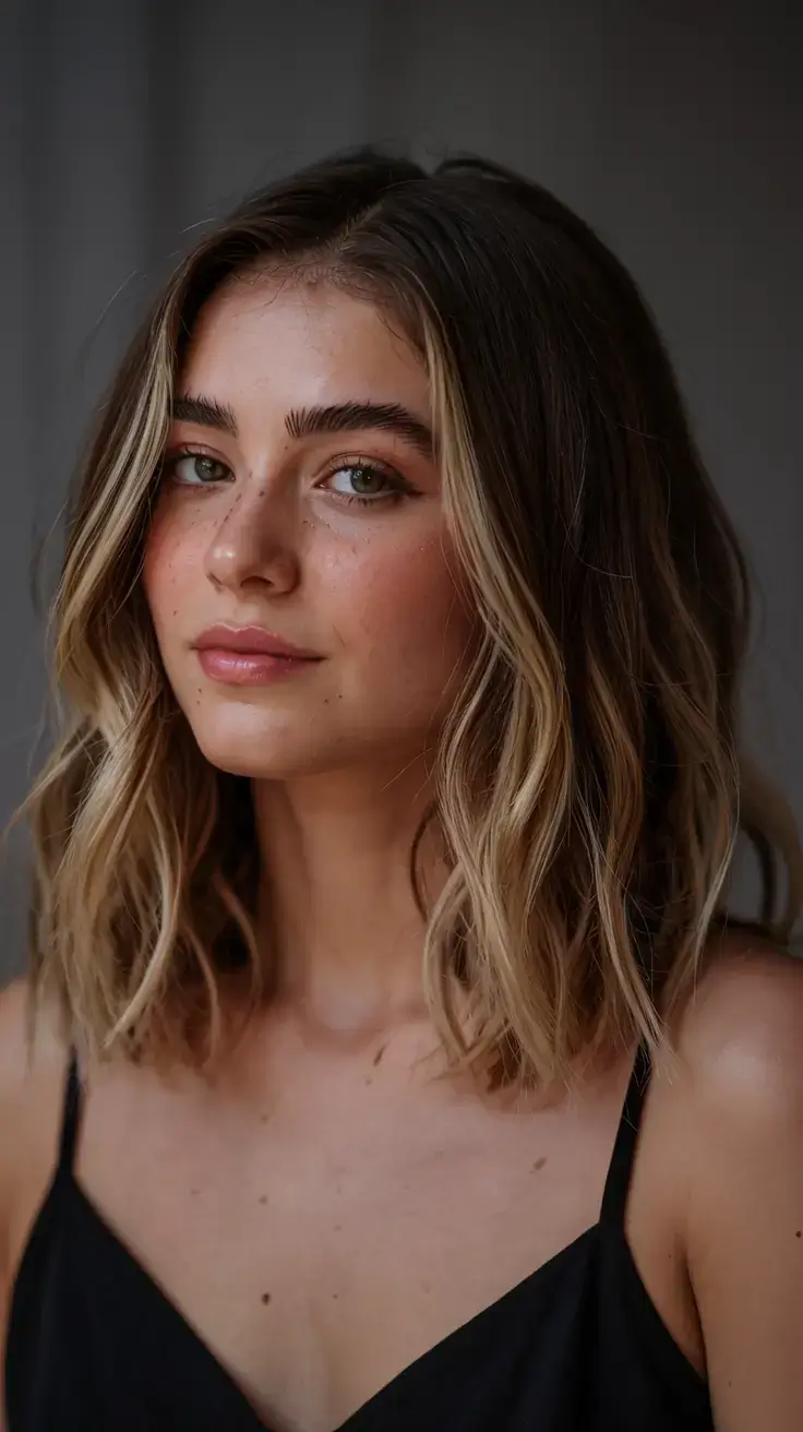 creative spring balayage hair color ideas 2026 Soft Cream Blonde Balayage on a Textured Spring Lob