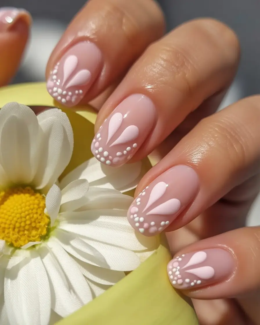 cute easter nail art ideas 2026 Soft Bunny Ear Nail Art for a Sweet Easter Detail