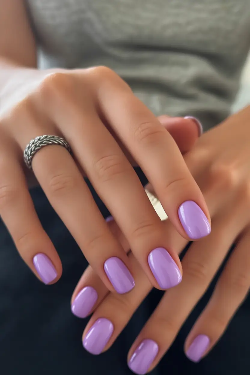 easter nails color ideas 2026 Classic Lavender Nails for a Soft Spring Statement