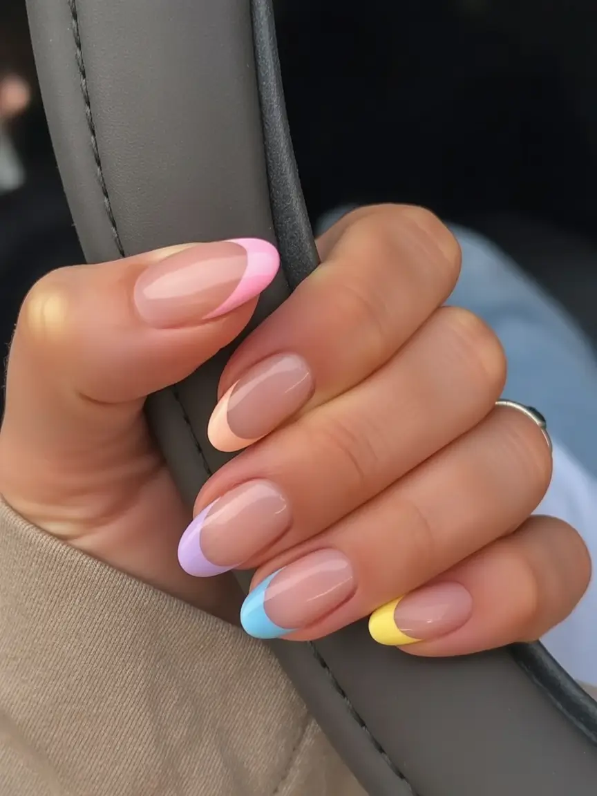 easter nails color ideas 2026 Modern Pastel French Tips with a Minimalist Twist