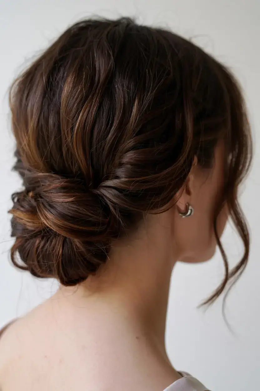 elegant spring natural hairstyle for 2026 soft low twisted bun