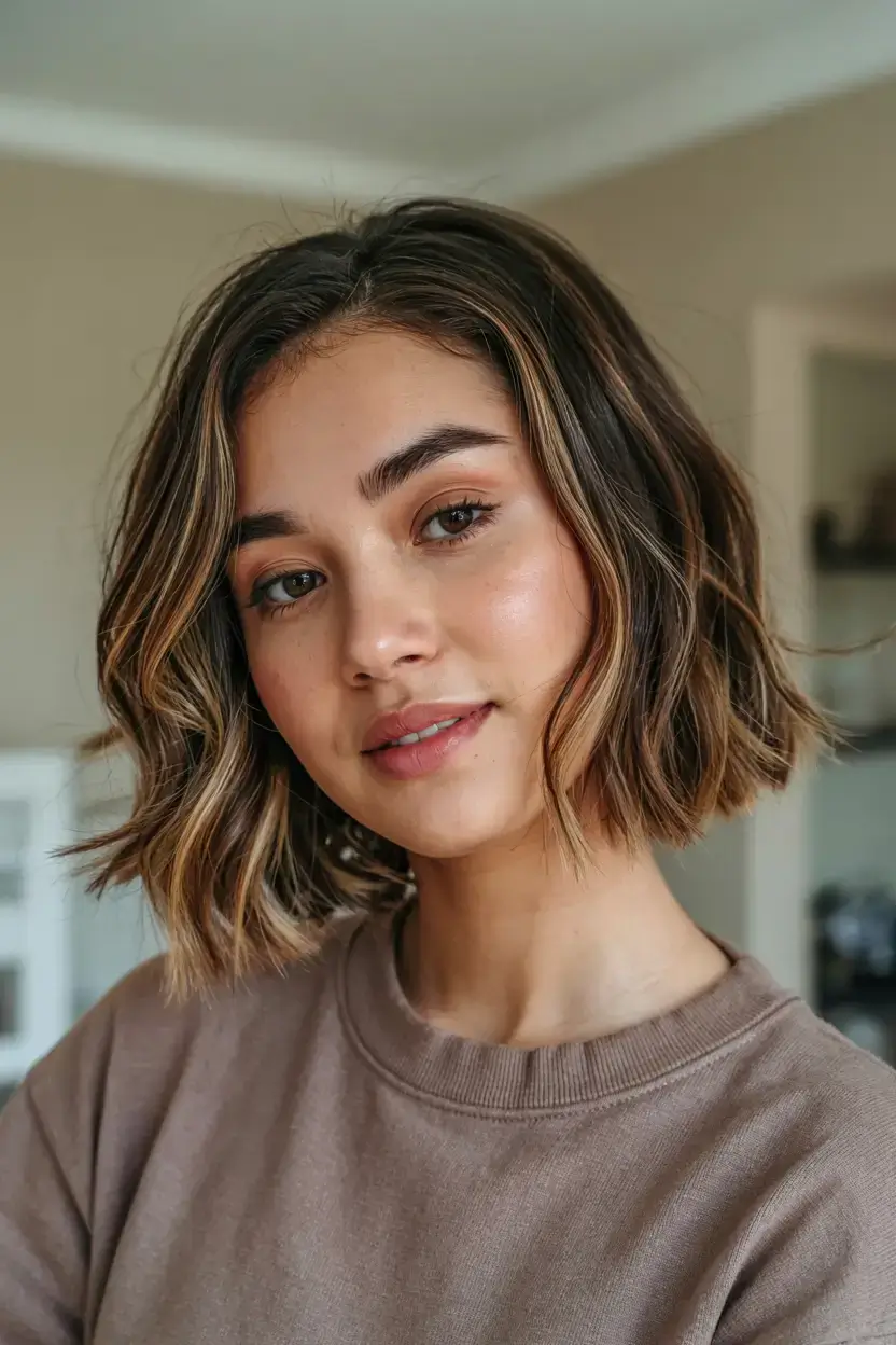 elegant spring natural hairstyle for 2026 textured wavy bob