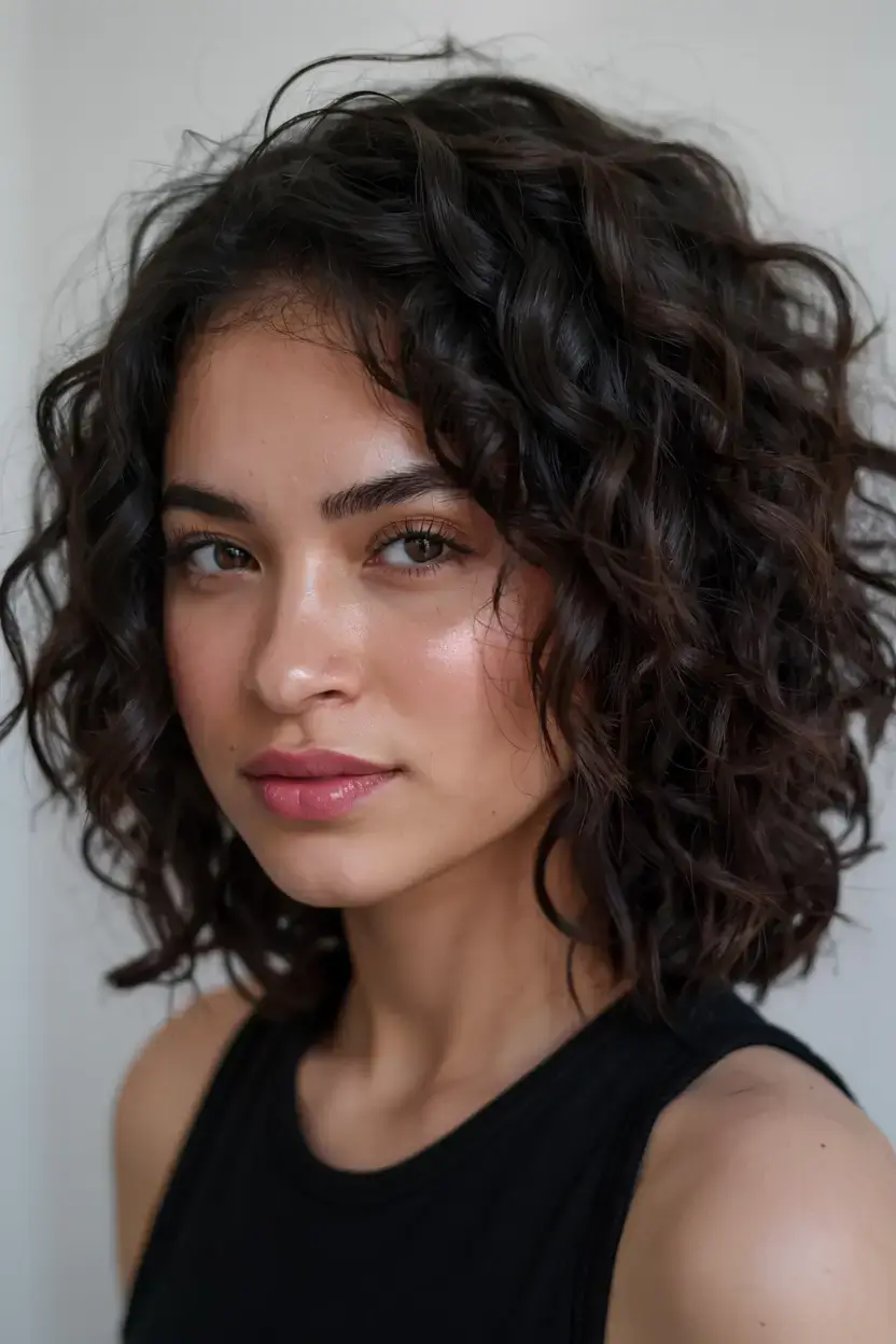 elegant spring natural hairstyle for 2026 soft curly bob