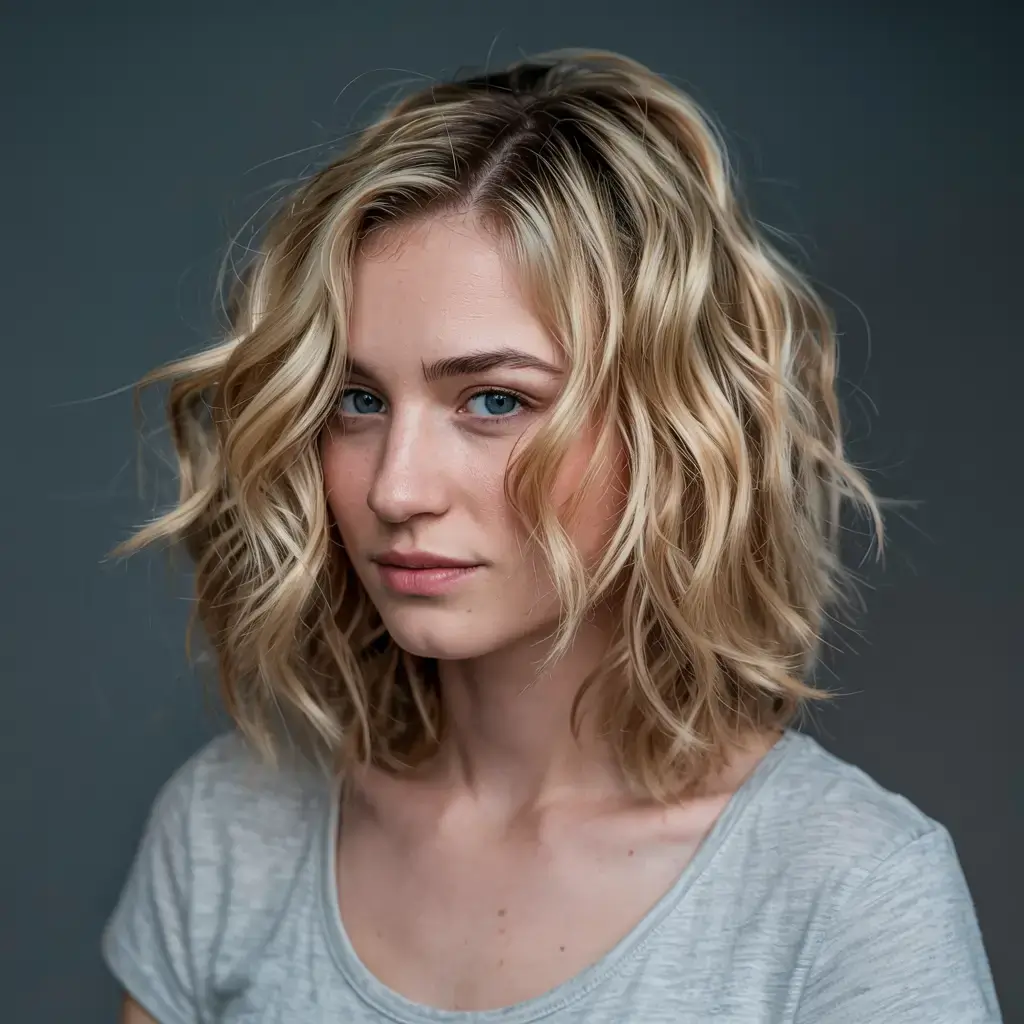 elegant spring natural hairstyle for 2026 soft wavy blonde bob