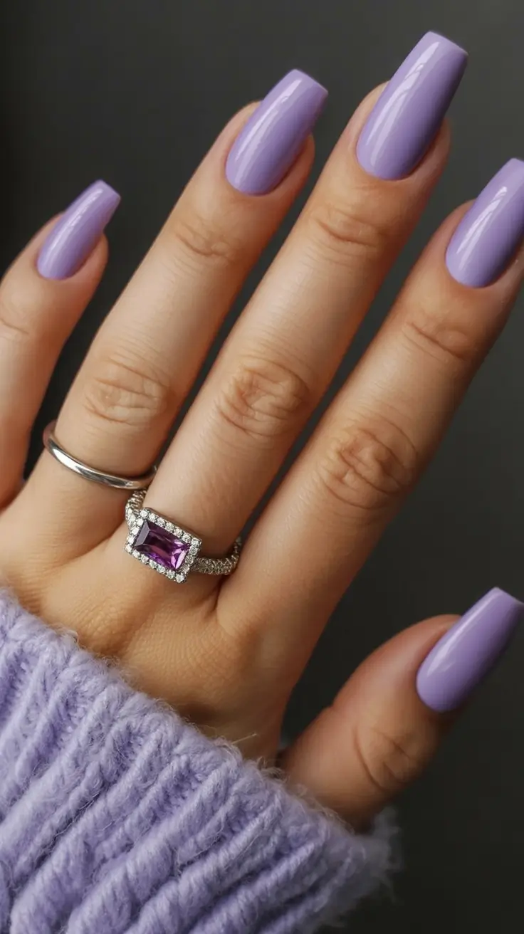 glam spring ballerina nails 2026 Soft Lavender Ballerina Nails for a Fresh Spring Mood