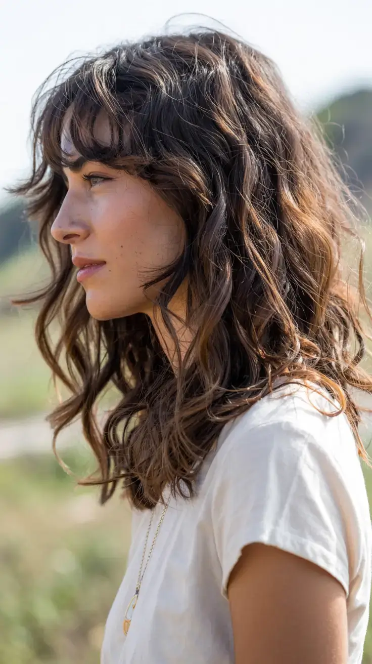 gorgeous spring shag hairstyle 2026 Soft Wavy Shag with Natural Spring Texture