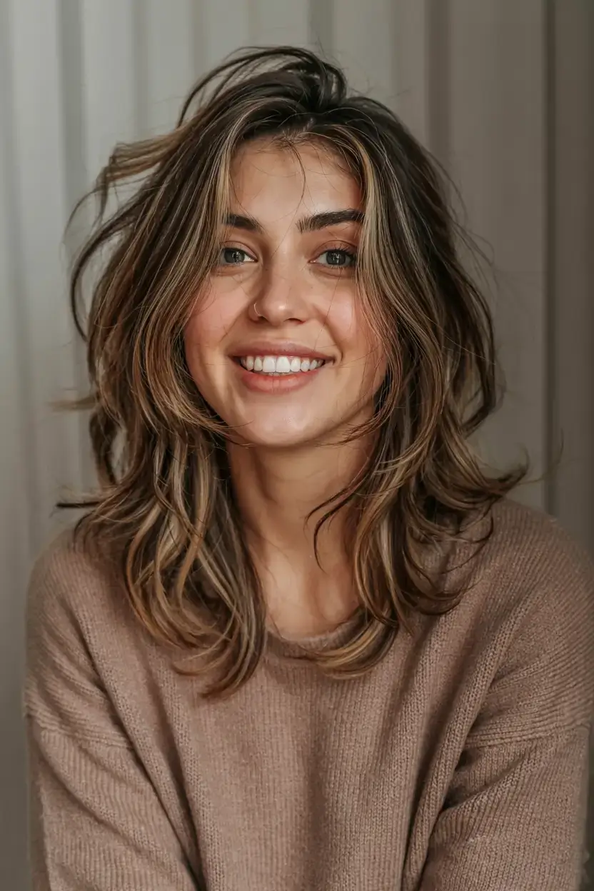 gorgeous spring shag hairstyle 2026 Playful Layered Shag with Tousled Volume