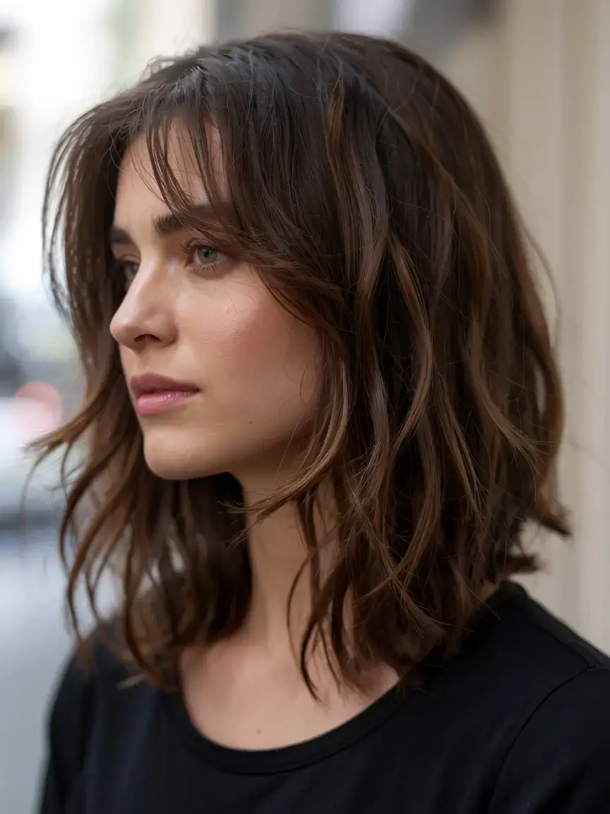 gorgeous spring shag hairstyle 2026 Effortless Shoulder-Length Shag with Natural Movement