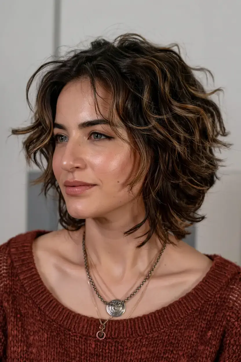 gorgeous spring shag hairstyle 2026 Short Textured Shag with Natural Movement