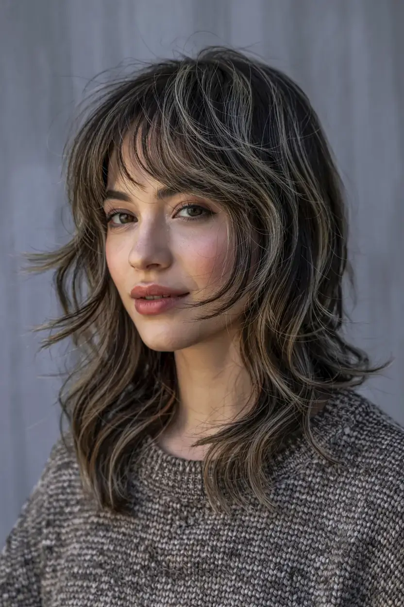 gorgeous spring shag hairstyle 2026 Effortless Medium Shag with Subtle Highlights