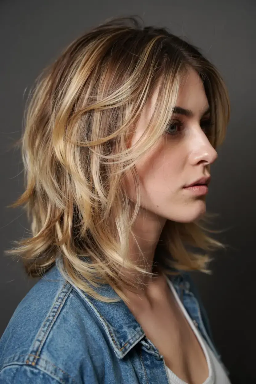 gorgeous spring shag hairstyle 2026 Soft Blonde Shag with Dimensional Layers