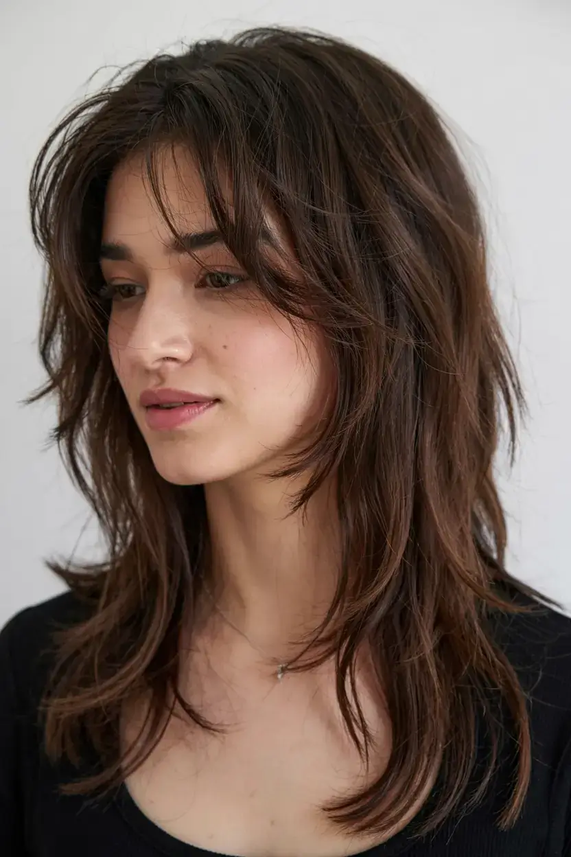 gorgeous spring shag hairstyle 2026 Elegant Long Shag with Soft Face-Framing Layers