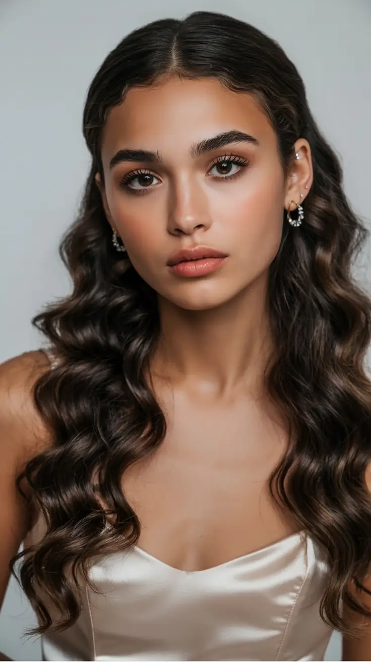 graduation hairstyles ideas 2026 natural defined waves middle part