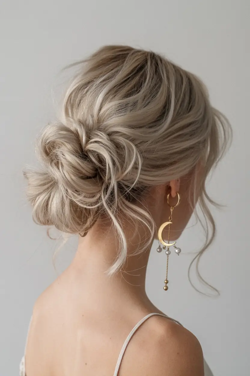 graduation hairstyles ideas 2026 low textured bun romantic strands