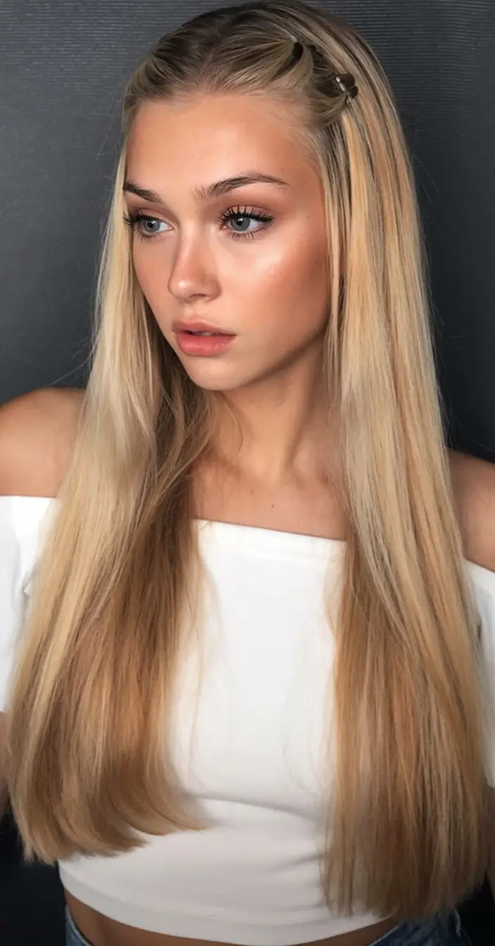 graduation hairstyles ideas 2026 sleek straight hair clips