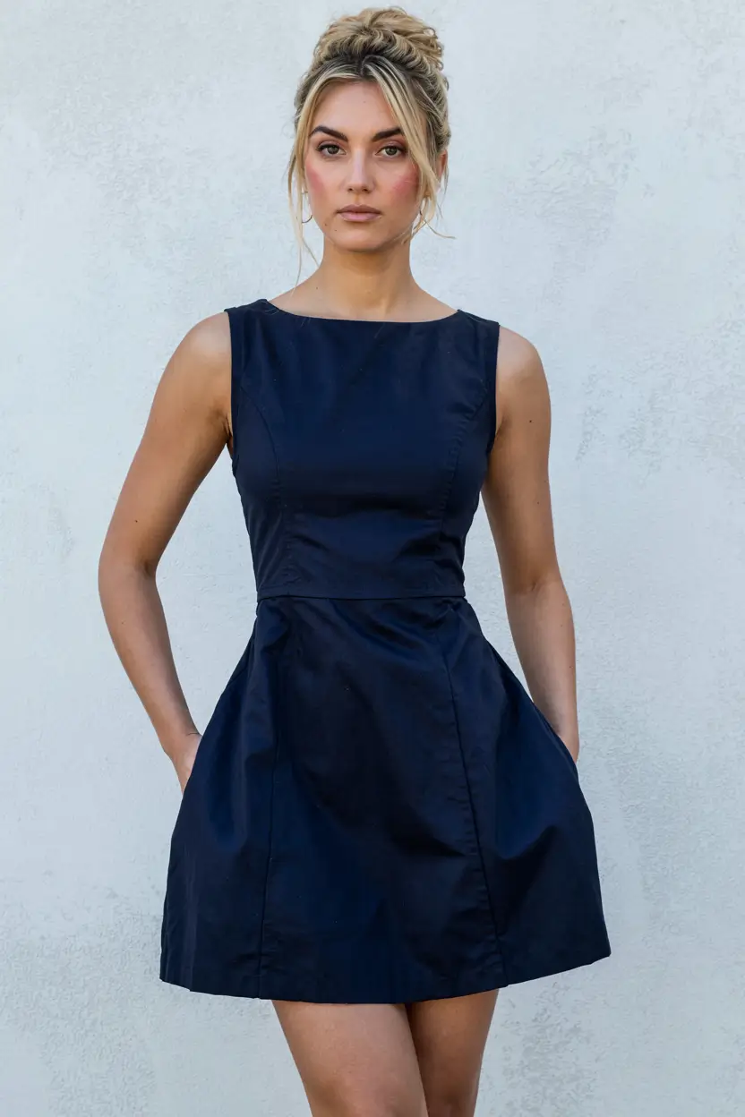 graduation look ideas 2026 Parisian Mood: The Structured Black Mini Dress