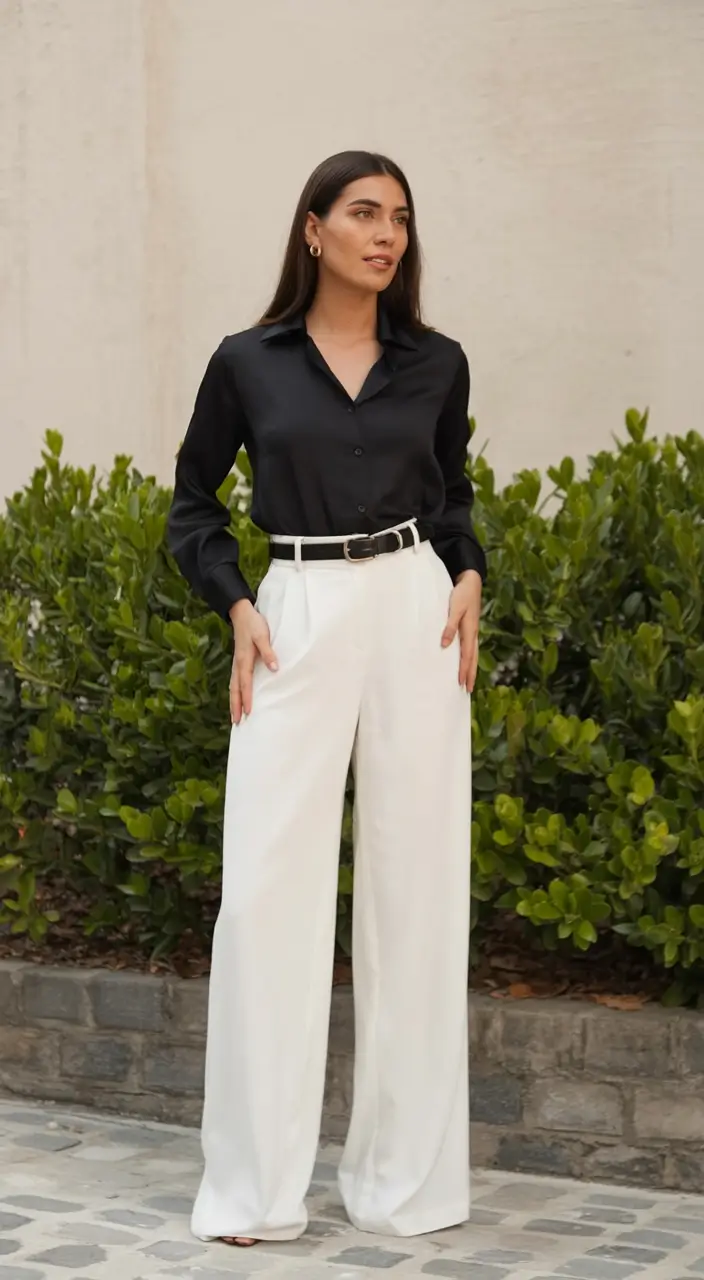 graduation look ideas 2026 Black and White Confidence: Tailored Contrast That Speaks Volumes