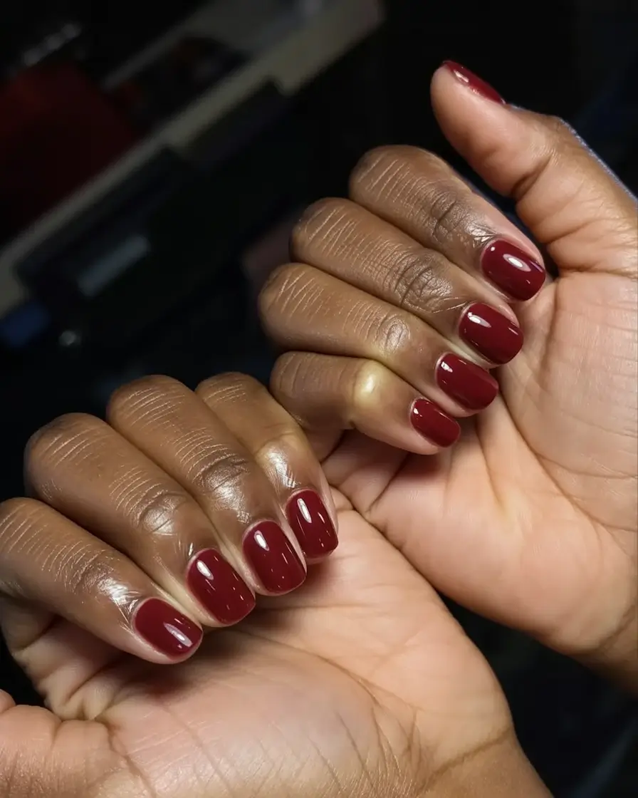 modern spring nails for brown skin 2026 Classic Red Nails