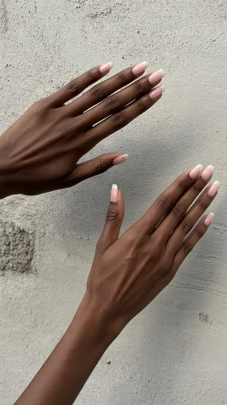 modern spring nails for brown skin 2026 Natural French Nails
