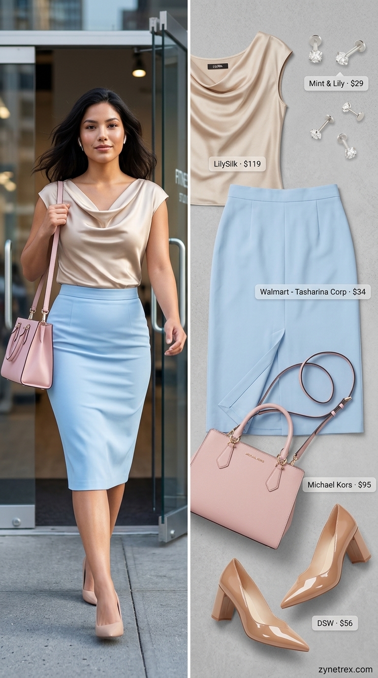 Sky Blue Office Summer: Pastel Polish for Work