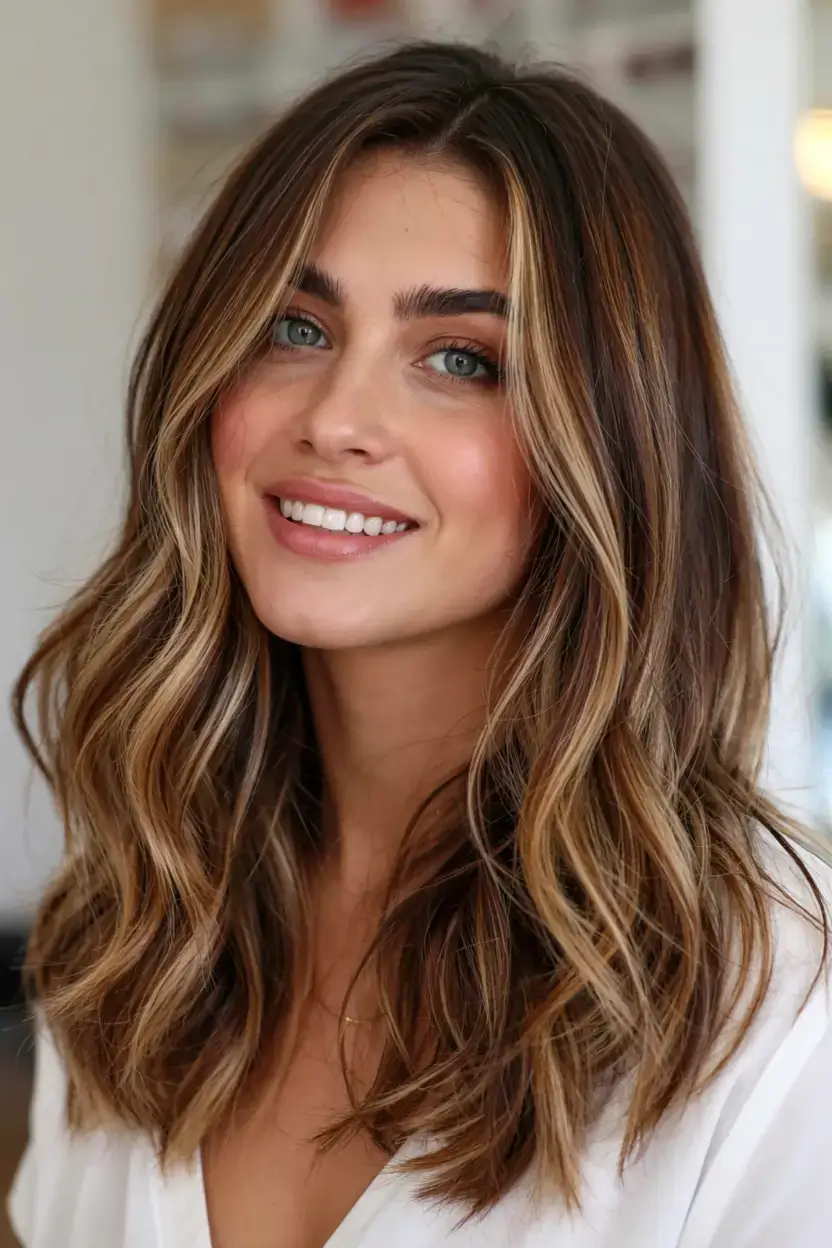 radiant spring hair color ideas to look younger 2026 Bronde Layers with Sunlit Face-Framing Highlights