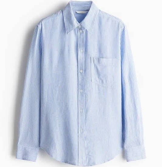 H&M Ladies Linen-Blend Shirt