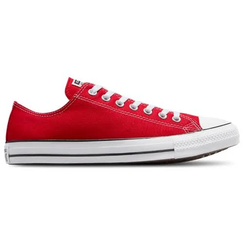 Converse Mens All Star Low Top - Basketball Shoes White/Bright Red Size 12.0