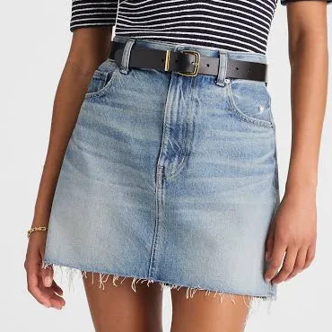Madewell Women's Raw-Hem Denim Mini Skirt