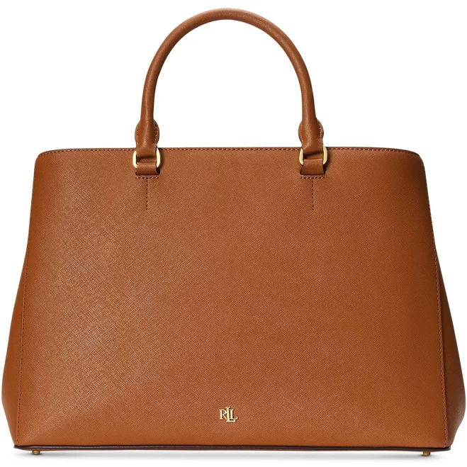 Ralph Lauren Women's Crosshatch Leather Hanna Satchel