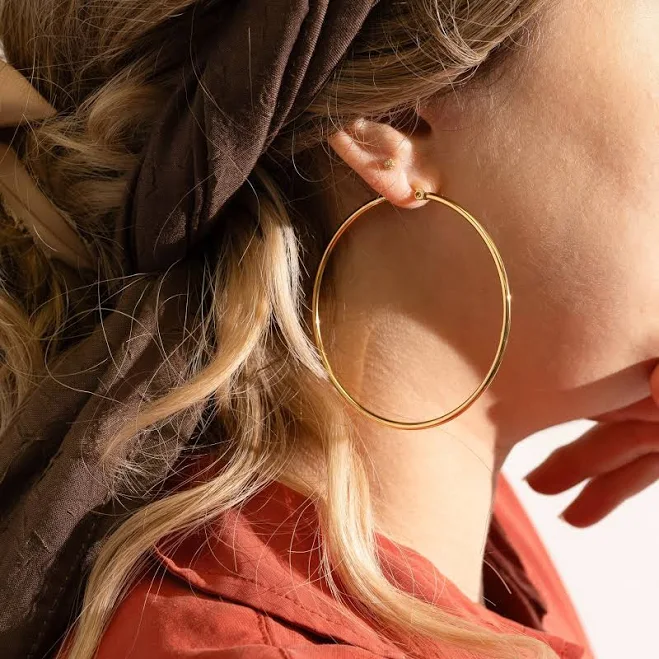 Oversized Gold Hoop Earrings