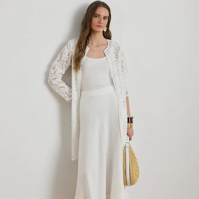 Linen A-Line Midi Skirt