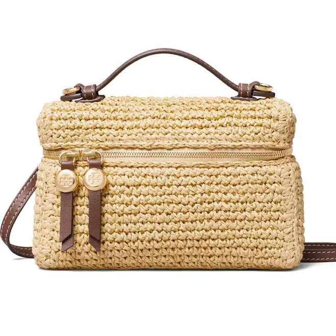 Tory Burch Romy Straw Top Handle Bag