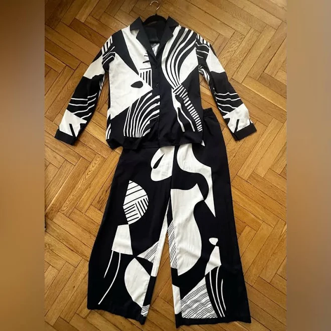 Women's Abstract Shirt Pant Set